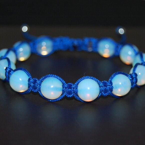 Opal Bracelet,Opal Shamballa Style Bracelet,Moon Light Bracelet - Picture 1 of 2